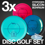 3x Disc Golf Set (Hydrogen, Silicon, Bohrium + FREE €7 MINI MARKER)